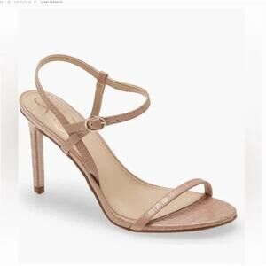 NWOT Sam Edelman Doran Strappy Heels 9 Tan Leather Sandal Croc Capsule Sandals